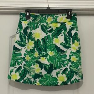 Emerald Green and Yellow A-Line Mini Skirt Resort Wear
